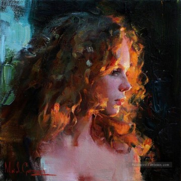 Jolie fille MIG 27 Impressionist Peinture à l'huile